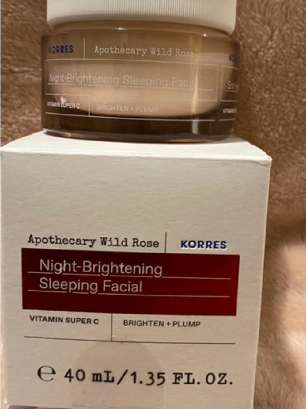 Korres Night-Brightening Sleeping Facial - Rose/Tan